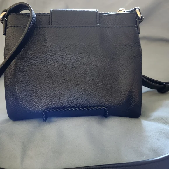 Michael Kors Black Leather Crossbody with Gold Logo - Picture 9 of 10